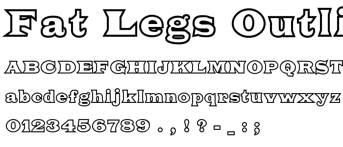 Fat Legs Outline font